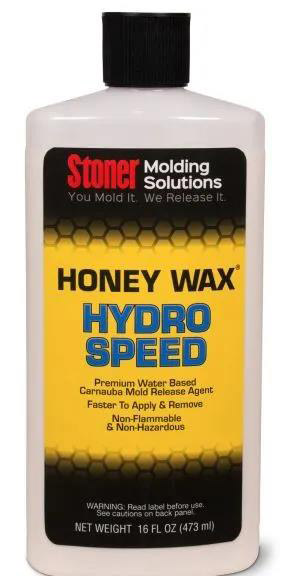 Stoner HoneyWax®Hydro Speed是一種高固含量的水性乳液，不含任何溶劑，旨在代替傳統的高級涂蠟作為復合材料行業中的脫模劑。